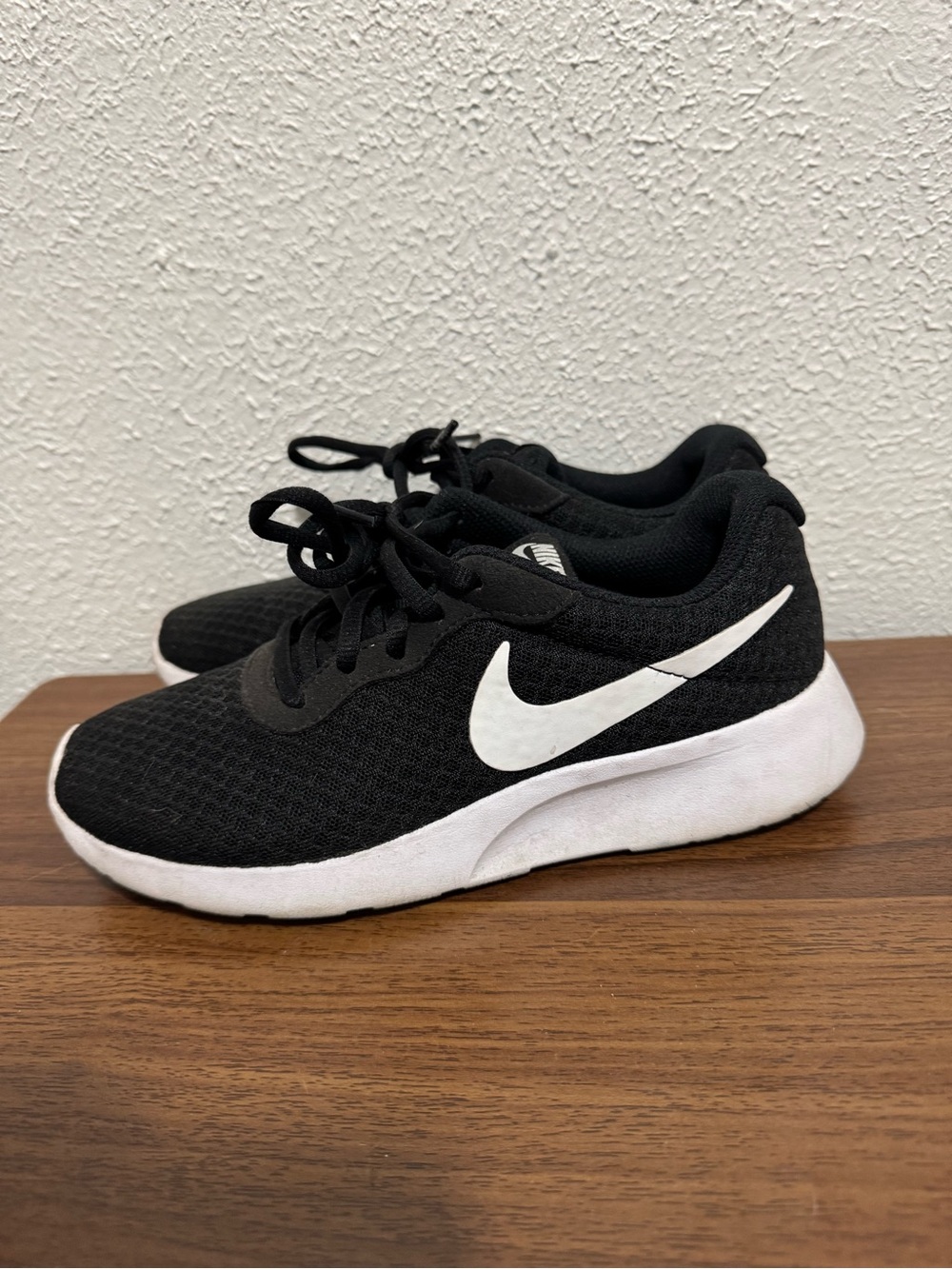 Nike Tanjun Black and White Mesh Sneaker